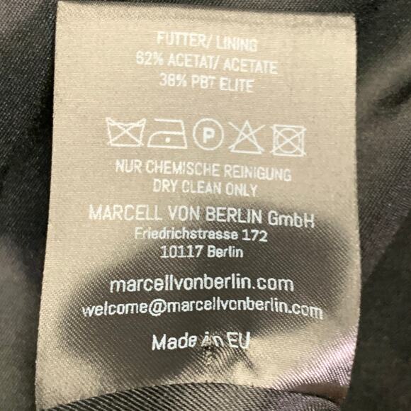 MARCELL VON BERLIN Size 38 Viper Orange Black Jacquard Shawl Lapel Cuffed Suit - Picture 12 of 16